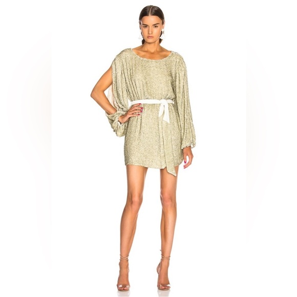 RETROFETE Selma Champagne Sequin Dress Size S - Picture 2 of 14